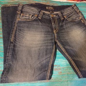 NWOT Silver Jeans Womens Size 31 Suki Surplus Stretch  Denim Jeans